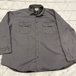 Cabela’s Heavy Button Down Shirt Men’s 3XL Tall Cotton Long Sleeve Flannel Lined